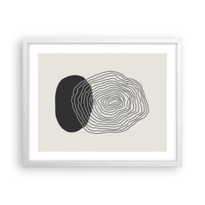 Póster en marco blanco - Persistencia y vibración - 50x40 cm