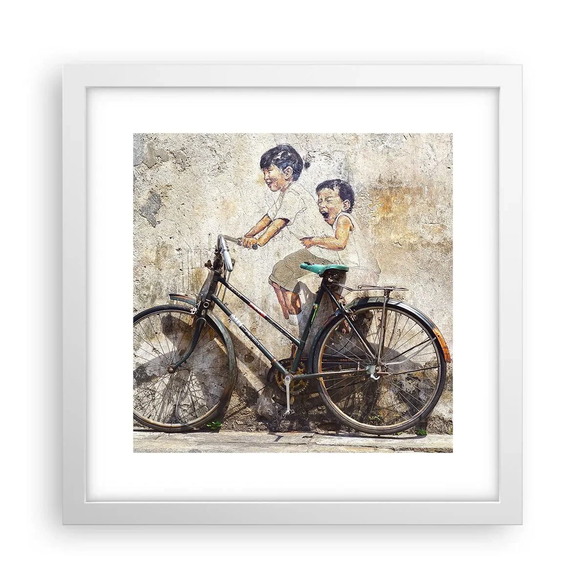 Póster en marco blanco - ¿Verdadero o falso? - 30x30 cm