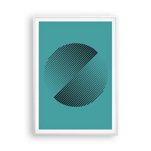 Póster en marco blanco - El círculo: una variación geométrica - 70x100 cm