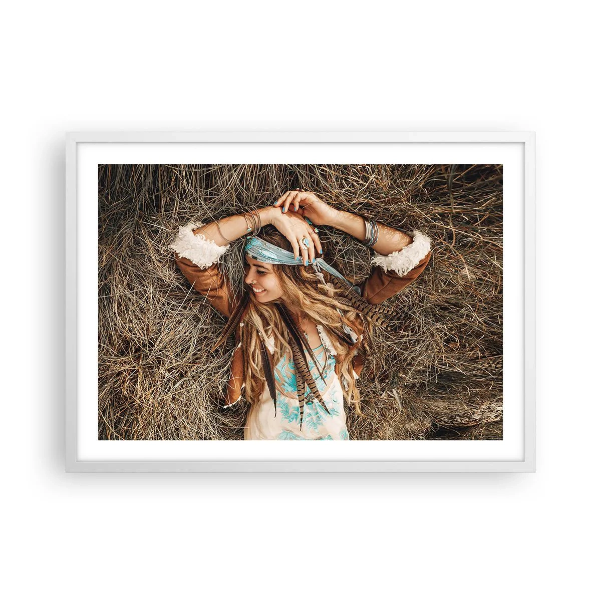 Póster en marco blanco - El verano del amor - 70x50 cm