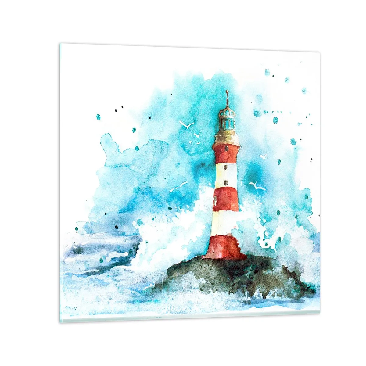 Cuadro sobre vidrio - Impresiones sobre Vidrio - La unidad de los elementos - 40x40 cm