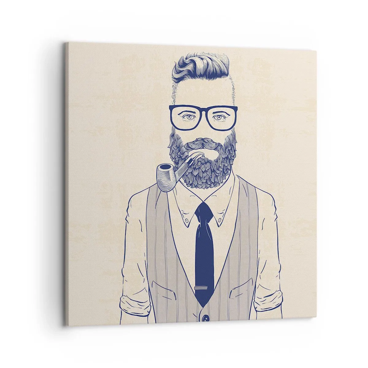 Cuadro sobre lienzo - Impresión de Imagen - Alegre, masculino y a la moda - 50x50 cm