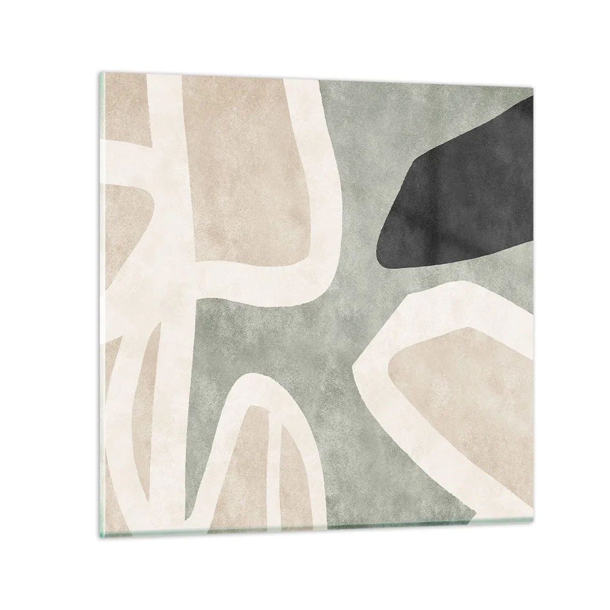 Cuadro sobre vidrio - Impresiones sobre Vidrio - Composición con un toque negro - 70x70 cm