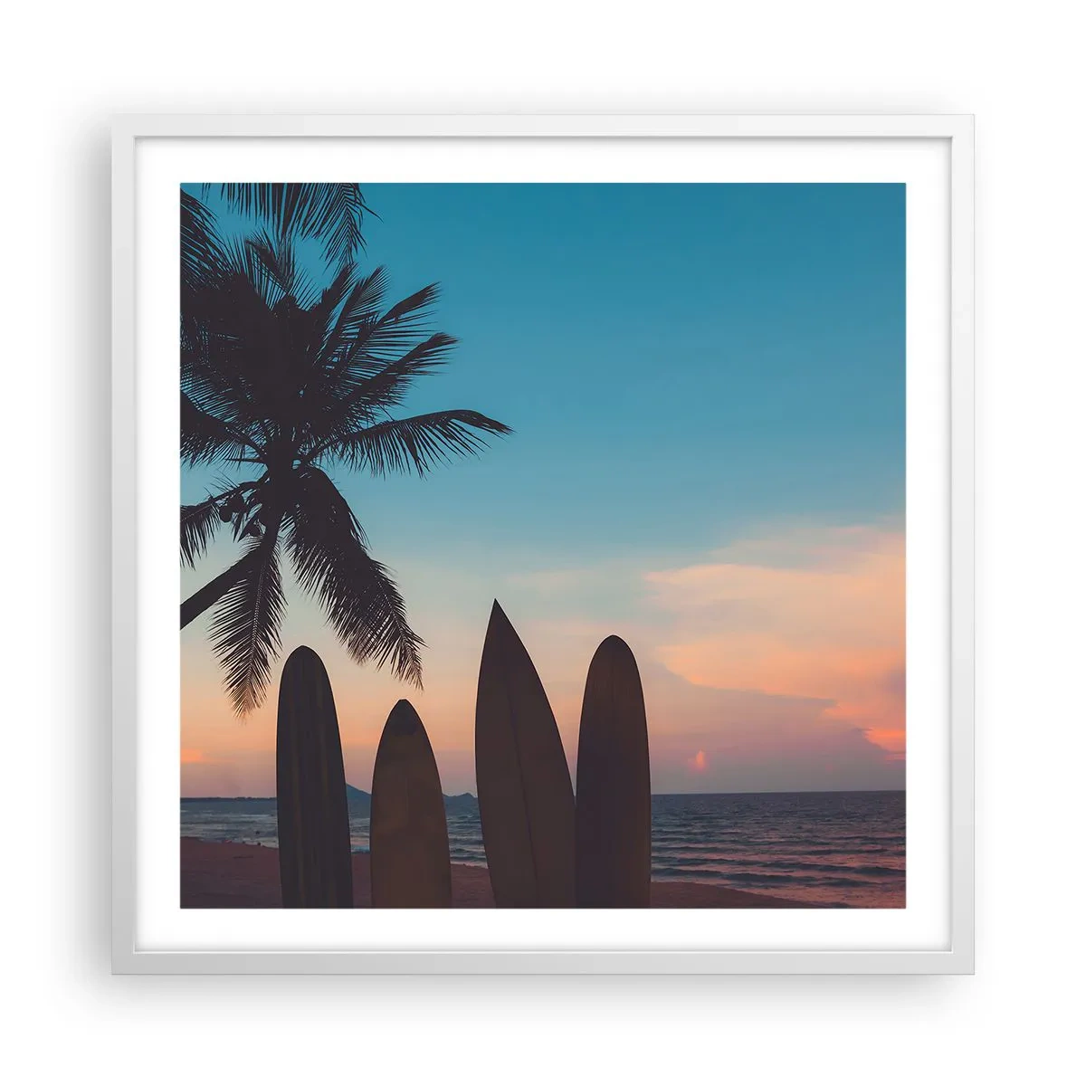 Póster en marco blanco - Mañana también disfrutaremos - 60x60 cm