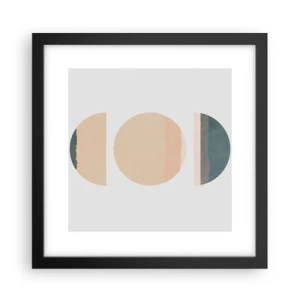 Póster en marco negro - Círculo tras círculo - 30x30 cm