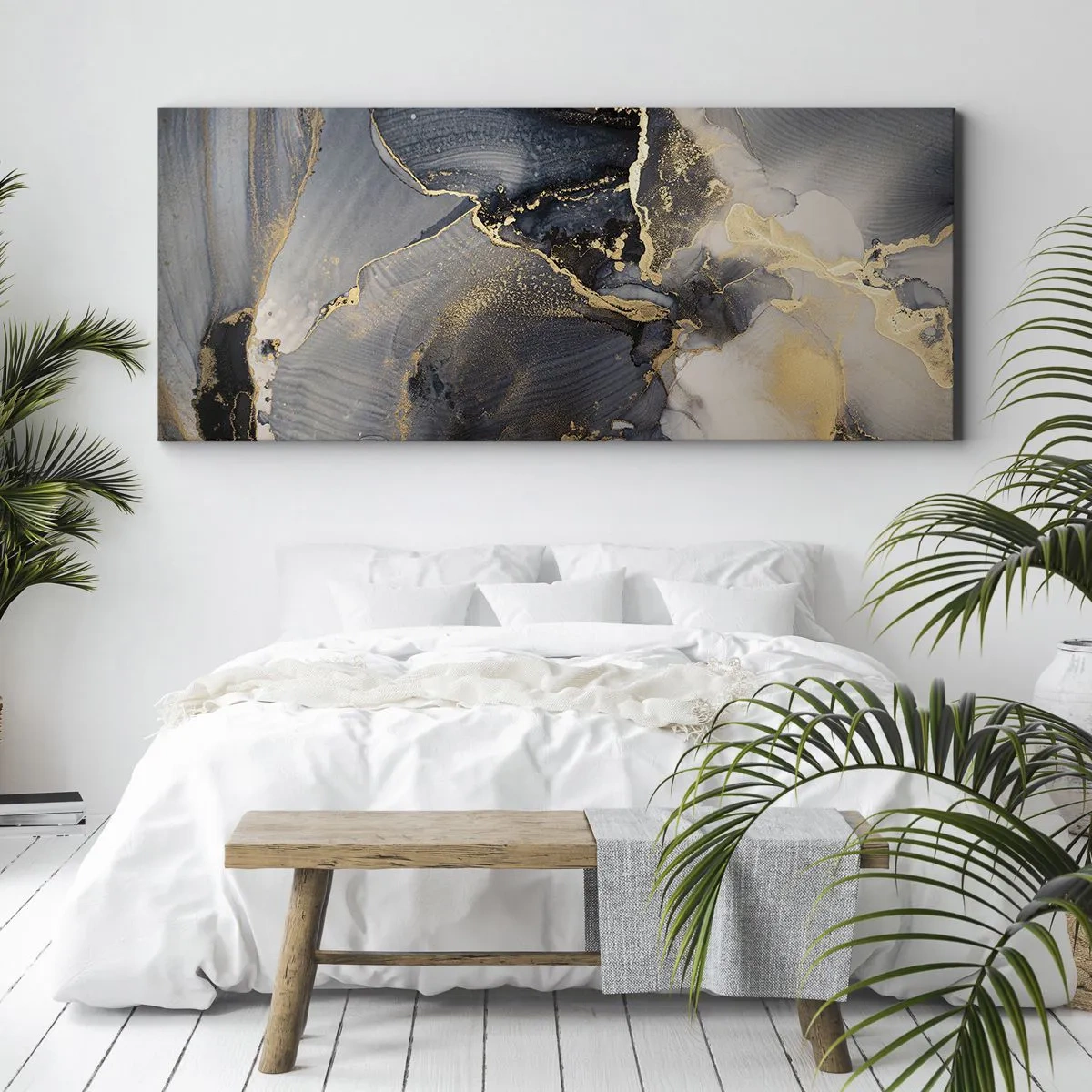 Cuadro sobre lienzo - Impresión de Imagen - La vida de una piedra - 100x40 cm