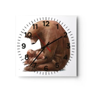 Reloj de pared - Reloj de vidrio - Dulces sueños, niños - 30x30 cm