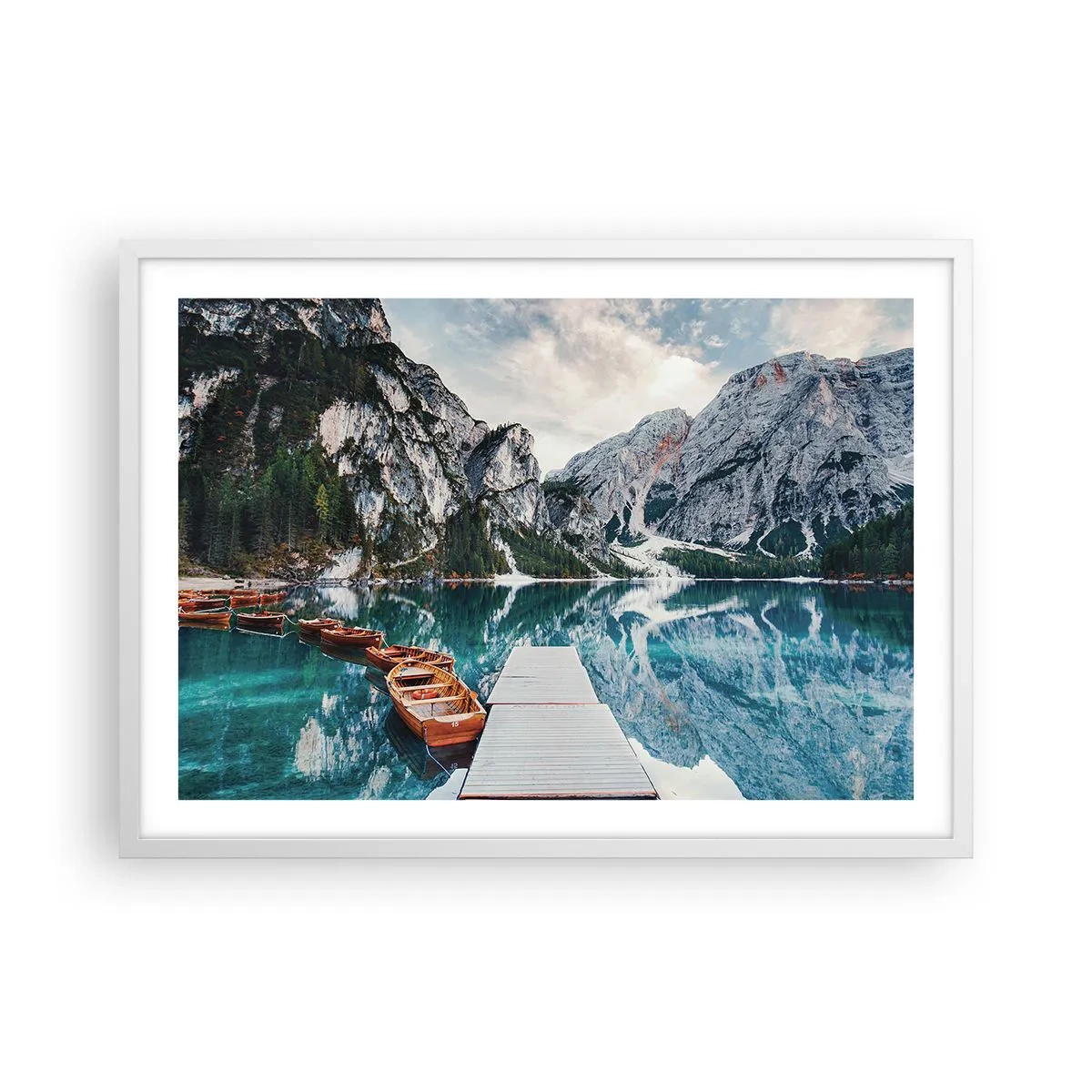 Póster en marco blanco - Te mostraremos la fuente de la belleza - 70x50 cm