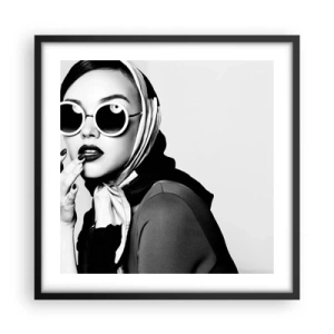 Póster en marco negro - Saludos desde los años 60 - 50x50 cm