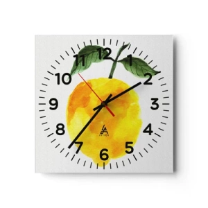 Reloj de pared - Reloj de vidrio - Cómo conocer el sabor del sol - 30x30 cm