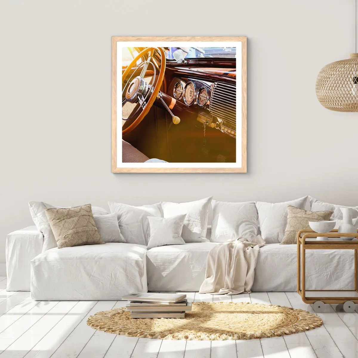 Póster en marco roble claro - Un soplo de lujo del pasado - 40x40 cm