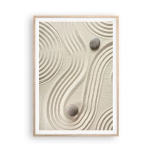 Póster en marco roble claro - Un toque de calidez - 70x100 cm