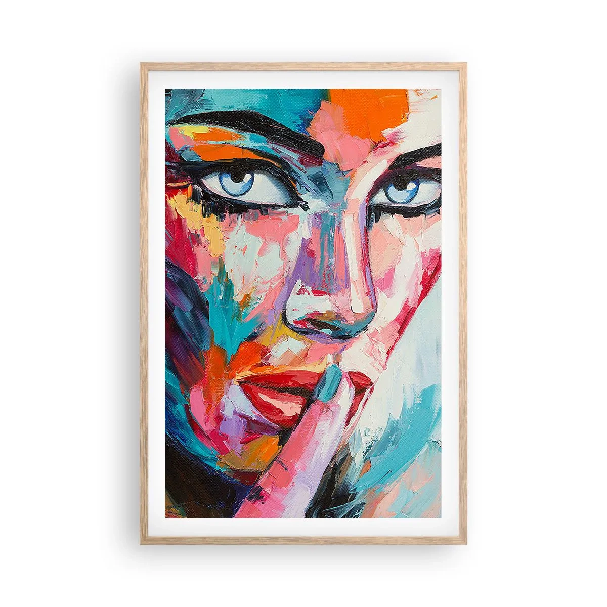 Póster en marco roble claro - Nuestro primer secreto - 61x91 cm