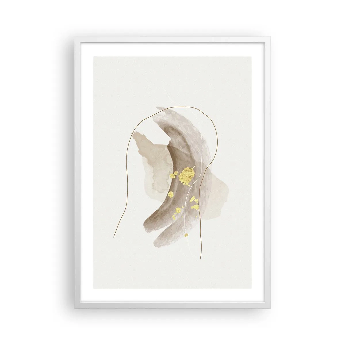 Póster en marco blanco - Encontrado en el espacio - 50x70 cm