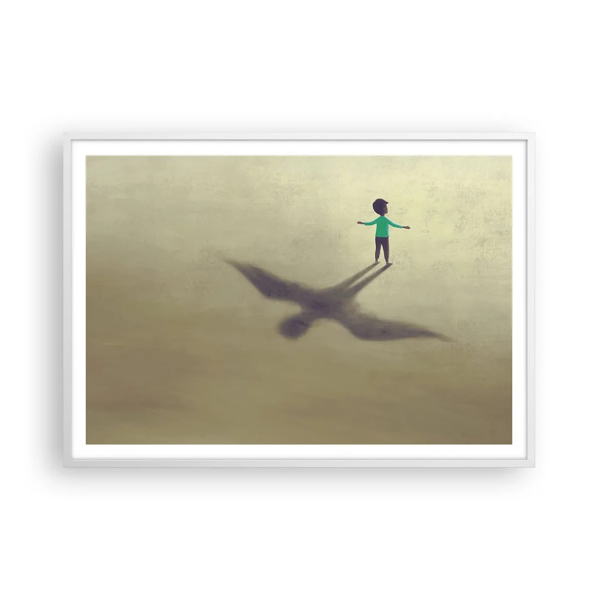 Póster en marco blanco - Héroe del futuro - 100x70 cm