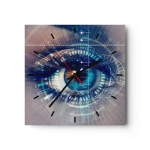 Reloj de pared - Reloj de vidrio - Crees que me conoces - 40x40 cm
