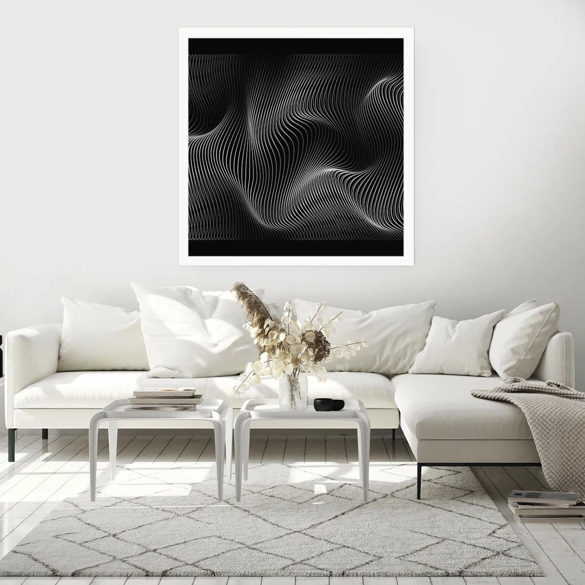 Póster - La danza de la luz en el espacio - 40x40 cm