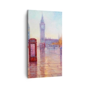 Cuadro sobre lienzo - Impresión de Imagen - Un día de otoño en Londres - 45x80 cm