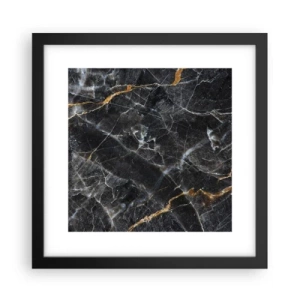 Póster en marco negro - La vida interior de la piedra - 30x30 cm