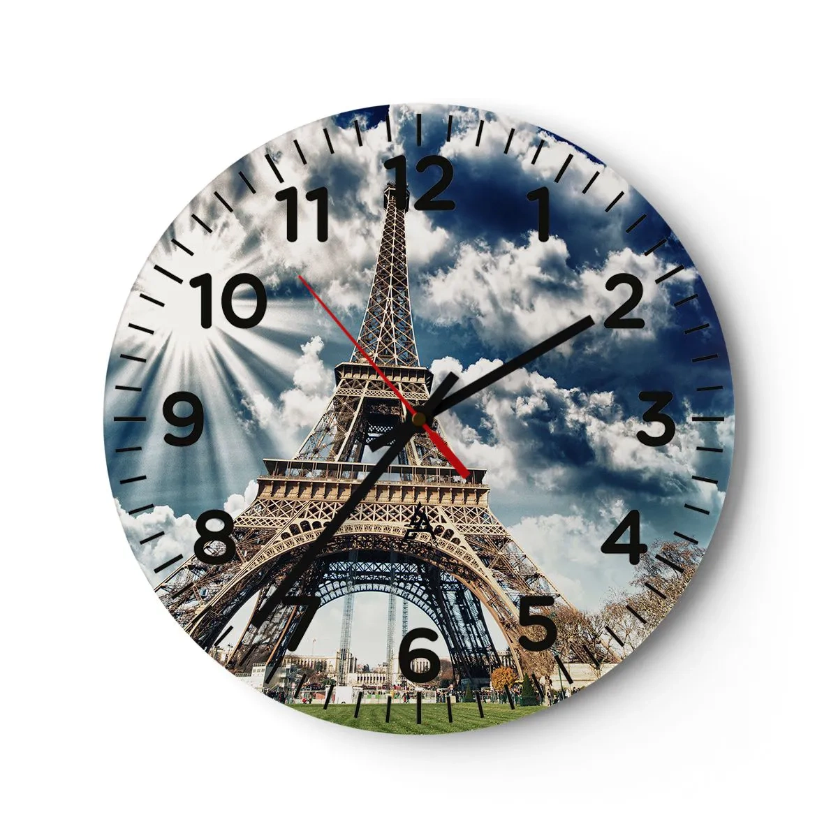 Reloj de pared - Reloj de vidrio - Única bajo el sol - 40x40 cm