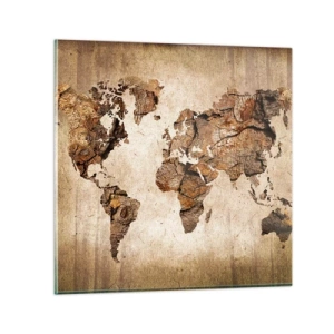 Cuadro sobre vidrio - Impresiones sobre Vidrio - El descubrimiento del mundo - 60x60 cm