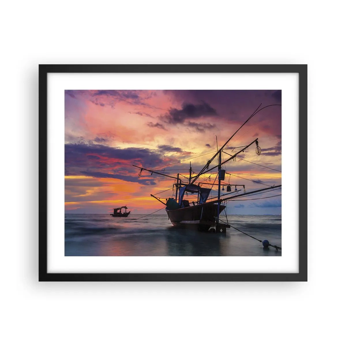 Póster en marco negro - Una noche exótica - 50x40 cm