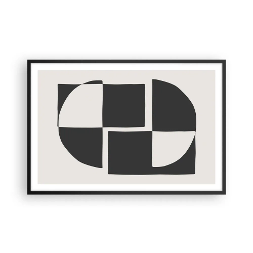 Póster en marco negro - Antítesis - síntesis - 91x61 cm