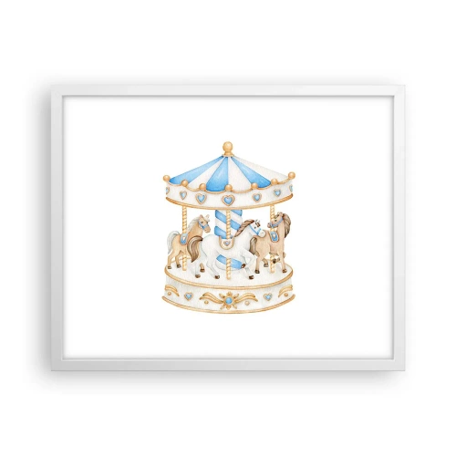 Póster en marco blanco - Dulce infancia - 50x40 cm