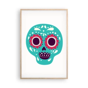 Póster en marco roble claro - La vida: diversión hasta la muerte - 61x91 cm