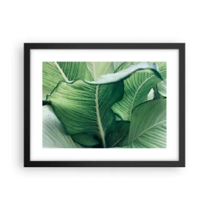 Póster en marco negro - Vida intensamente verde - 40x30 cm