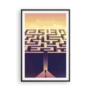 Póster en marco negro - Momento de tomar decisiones - 61x91 cm