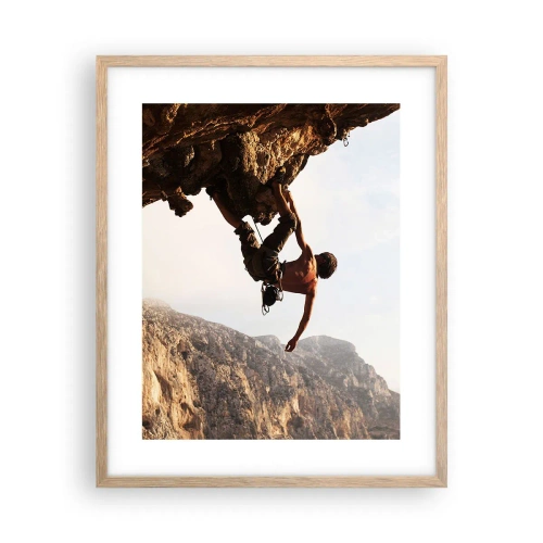 Póster en marco roble claro - Un mundo en la roca - 40x50 cm