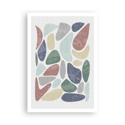 Póster - Mosaico de colores empolvados - 70x100 cm