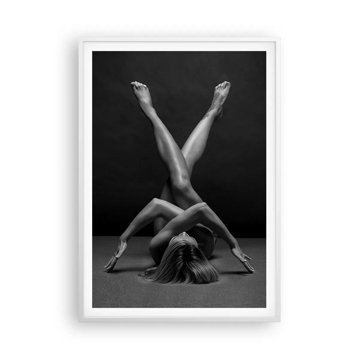 Póster en marco blanco - Geometría al desnudo - 70x100 cm