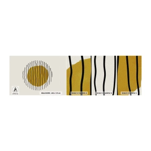 Muestra de fotomural autoadhesivo Deluxe Sticker - Abstracción cálida - Abstracción, Pedazo, Minimalismo - 100x30 cm
