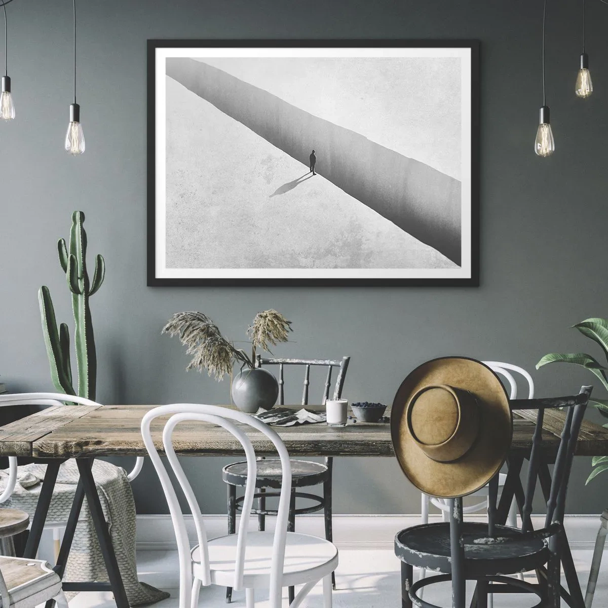 Póster en marco negro - Sin un destino claro - 91x61 cm