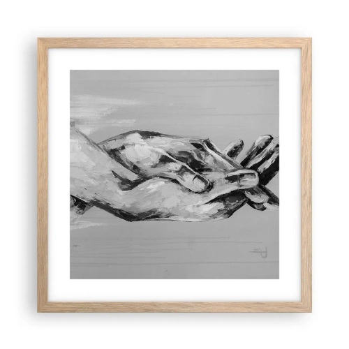 Póster en marco roble claro - El comienzo... - 40x40 cm