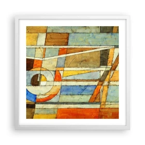 Póster en marco blanco - Cubismo en una obra - 50x50 cm