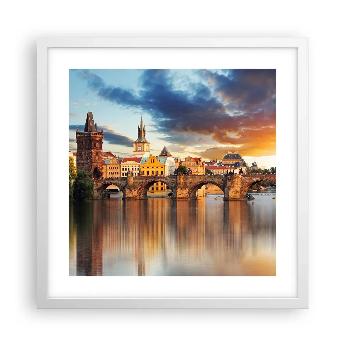 Póster en marco blanco - La belleza no tiene edad - 40x40 cm