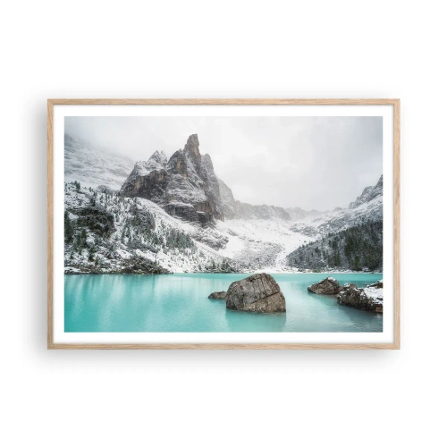 Póster en marco roble claro - En guardia - 100x70 cm