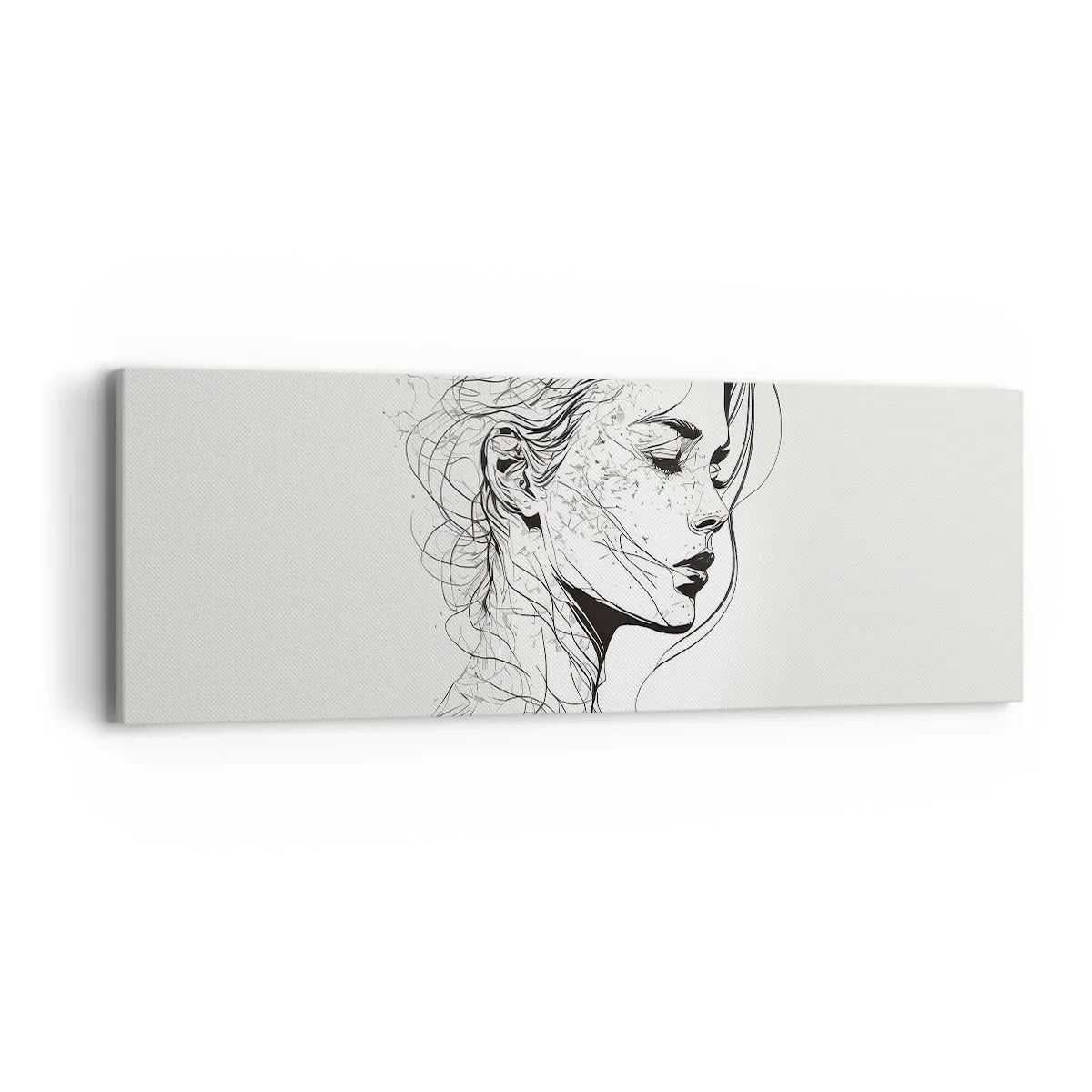 Cuadro sobre lienzo - Impresión de Imagen - Retrato de ensueño - 90x30 cm