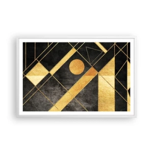 Póster en marco blanco - Sol del desierto - 91x61 cm