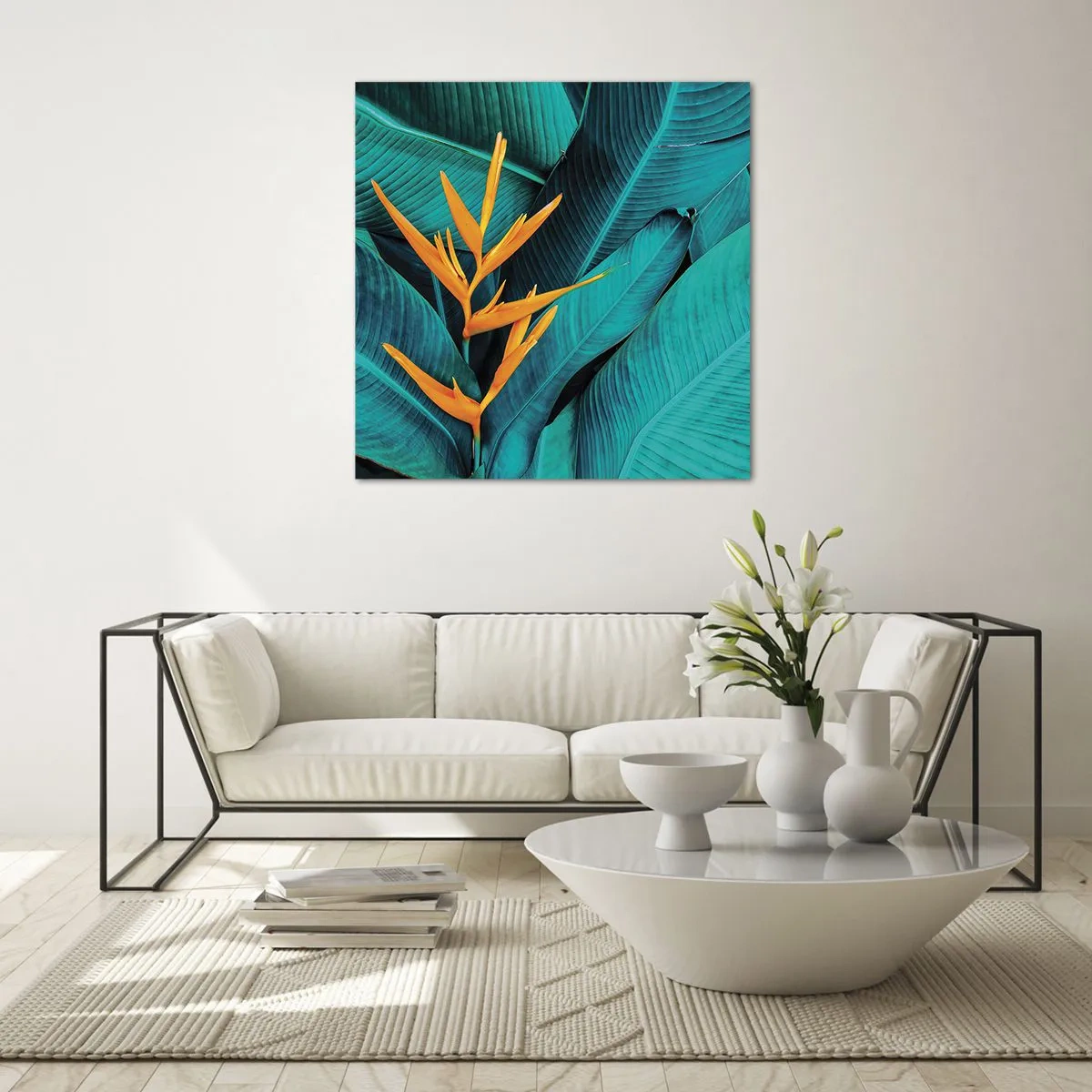 Cuadro sobre vidrio - Impresiones sobre Vidrio - Flor del Edén - 70x70 cm