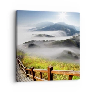 Cuadro sobre lienzo - Impresión de Imagen - Tejido de resplandor y niebla - 30x30 cm