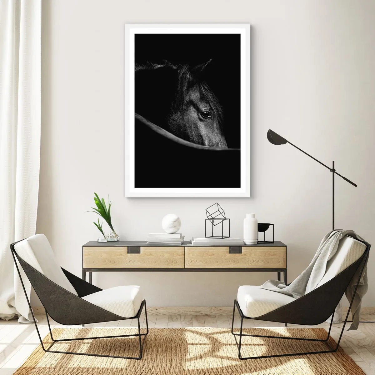 Póster en marco blanco - Príncipe negro - 61x91 cm