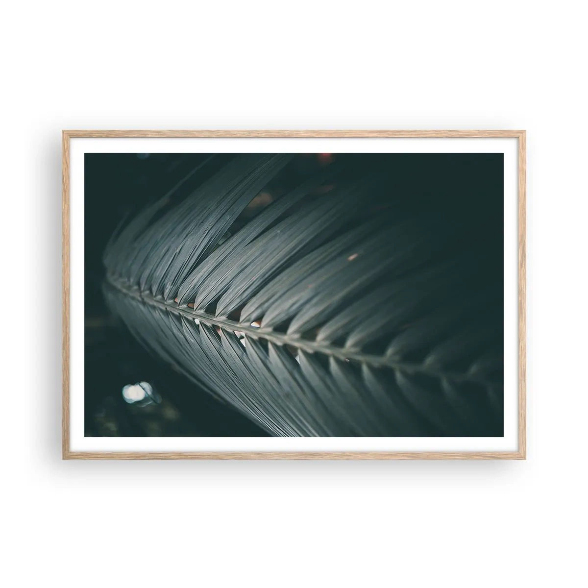 Póster en marco roble claro - La precisión de la naturaleza - 100x70 cm