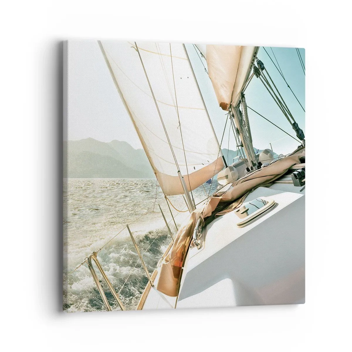 Cuadro sobre lienzo - Impresión de Imagen - A toda vela - 40x40 cm