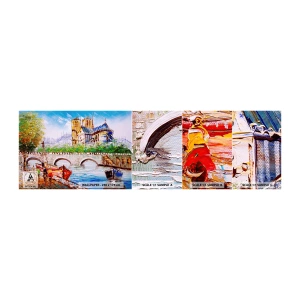 Muestra de fotomural autoadhesivo Deluxe Sticker - Su tiempo nunca pasa - Ciudad, París, Arquitectura - 100x30 cm
