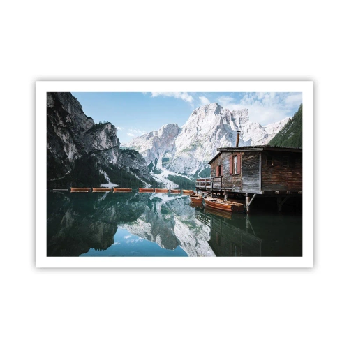 Póster - Una mañana cristalina de montaña - 91x61 cm