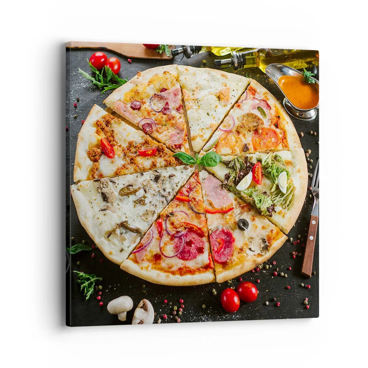 Cuadro sobre lienzo - Impresión de Imagen - Una gama de gustos - 40x40 cm